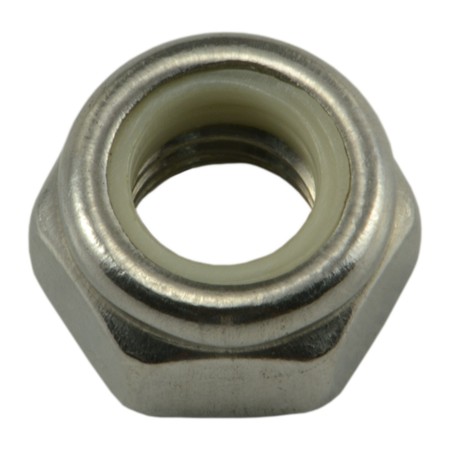 MIDWEST FASTENER Nylon Insert Lock Nut, M5-0.80, A2 Stainless Steel, Not Graded, 10 PK 75662